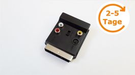 Adapter Scart In/Out auf 3x Cinch & 4pol