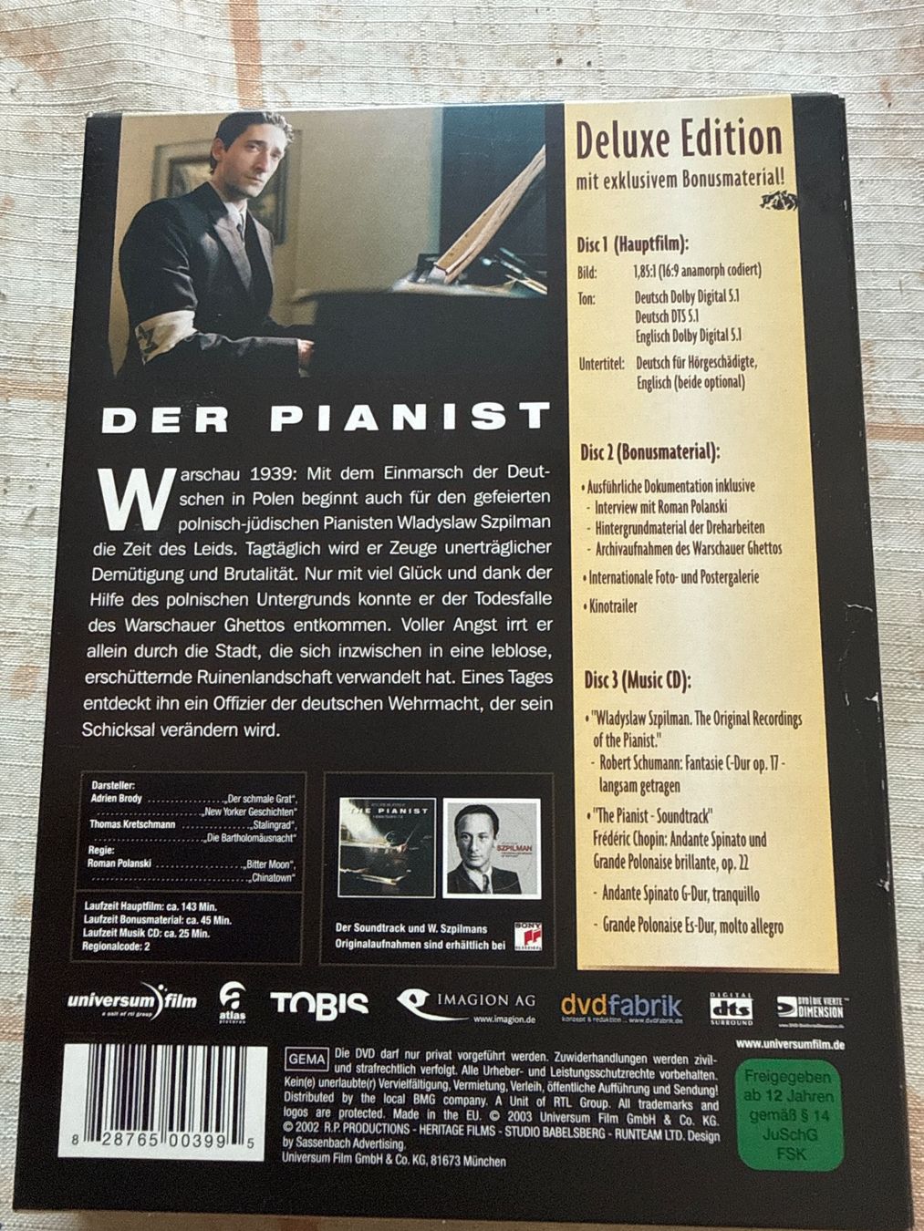 Tous les DVDs: Der Pianist Deluxe Edition DVD – D'occasion à Schaffhausen par D-MAC 1
