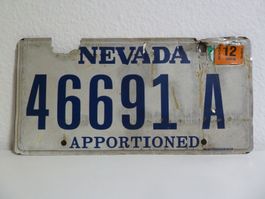 USA Nummernschild /Autonummer / License Plate NEVADA 46691 A
