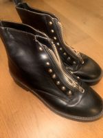 Schwarze Biker Boots H&M Frauen 39