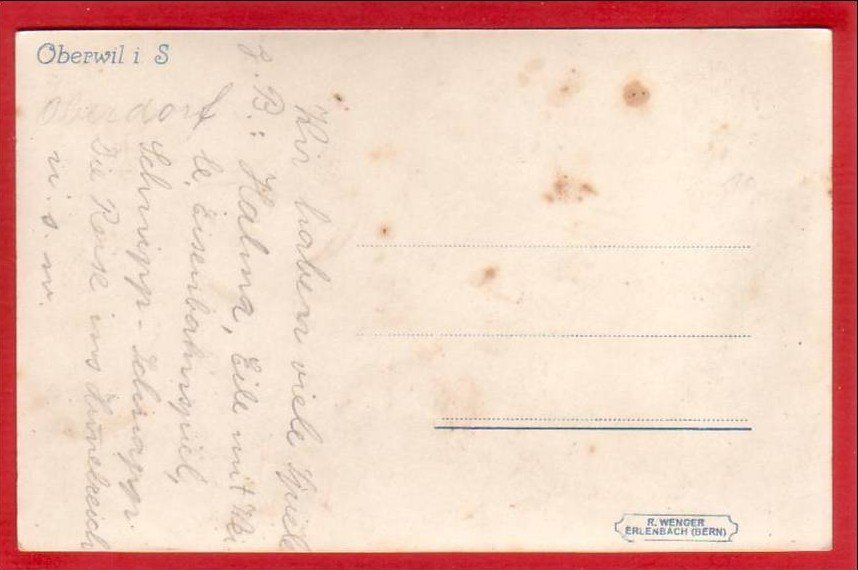 Cartoline postali: OBERWIL IM SIMMENTAL – Usato da Grüningen venduto da Kartenlaube 1
