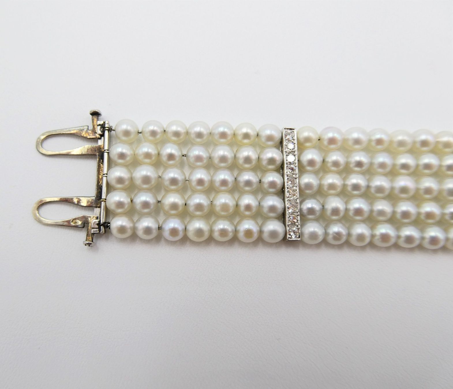 Bracciali & Braccialetti: ART DECO PERLENBRACELET MIT DIAMANTEN – Usato da Luzern venduto da EdiGem 4
