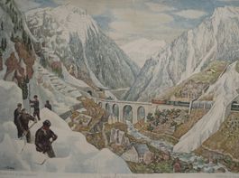 ⭐Schulwandbild „Lawine und Steinschlag" Viktor Surbek