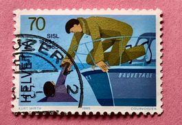 Nr.713  100 J.Genfersee-Rettungsg GESTEMPELT  Sonderpostmark