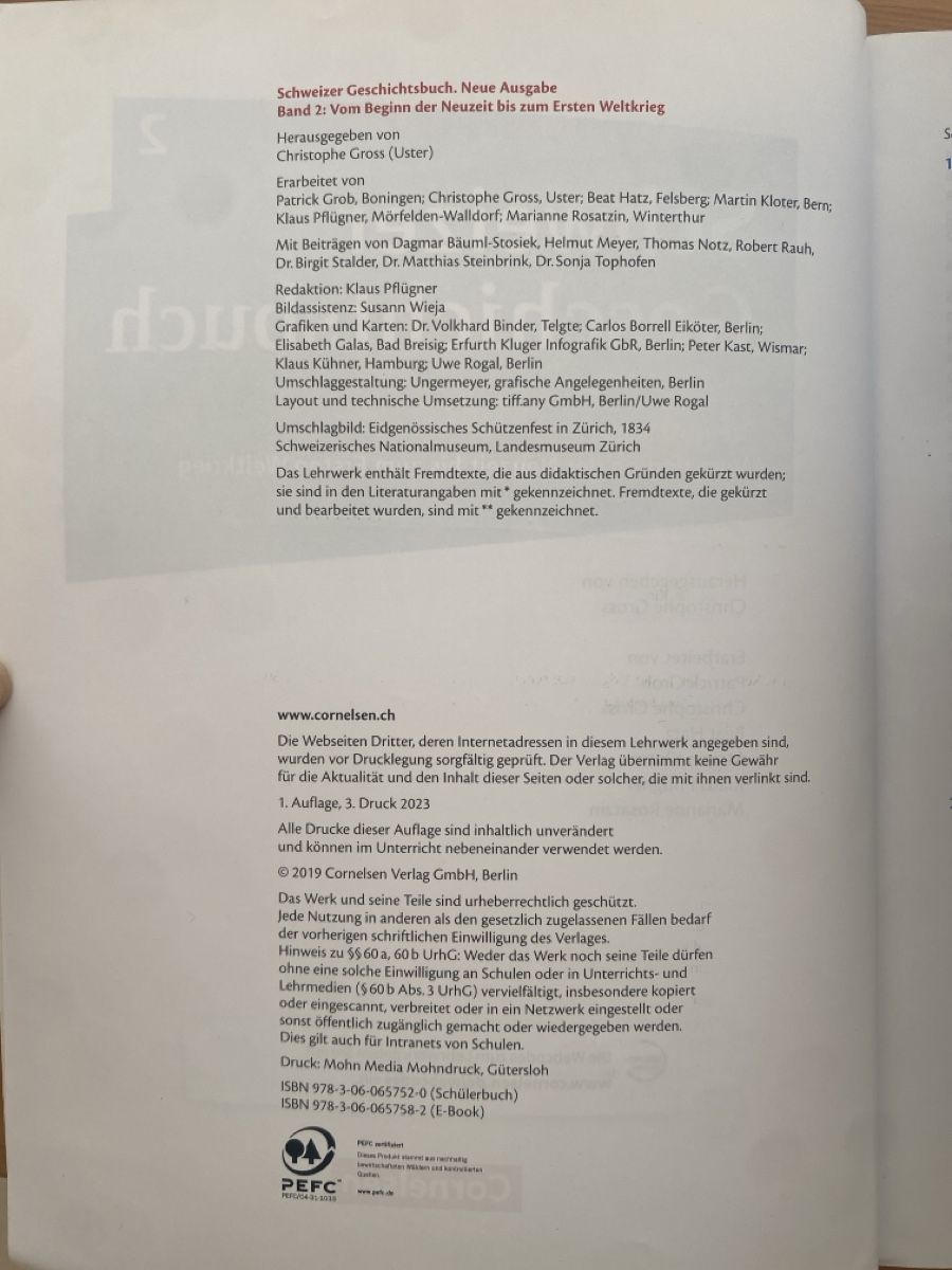 Livres: Schweizer Geschichtsbuch Band 2 & 3/4 – D'occasion à Winterthur par fabia.studer 1