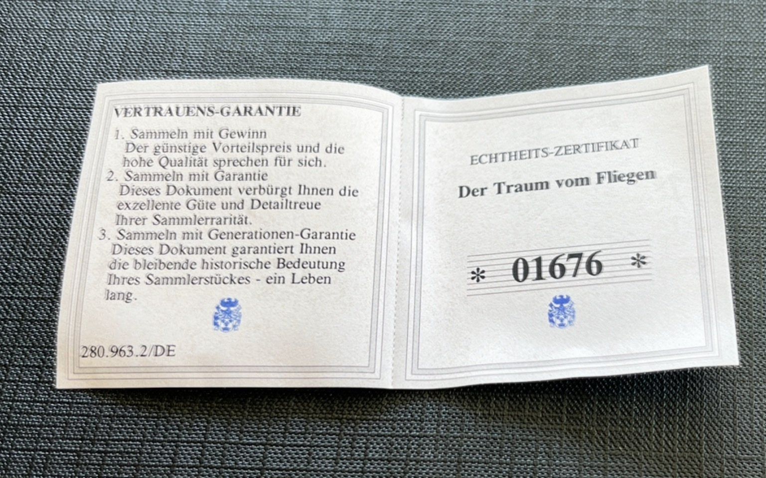 Medaillen: 1. Motorflug d. Gebr. Wright / Nummer 01676 von 9999 – Neu und originalverpackt aus Emmenbrücke von inf_9dkq 3