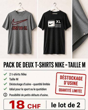 2 T-shirts Nike Taille S ( Quantité limité)