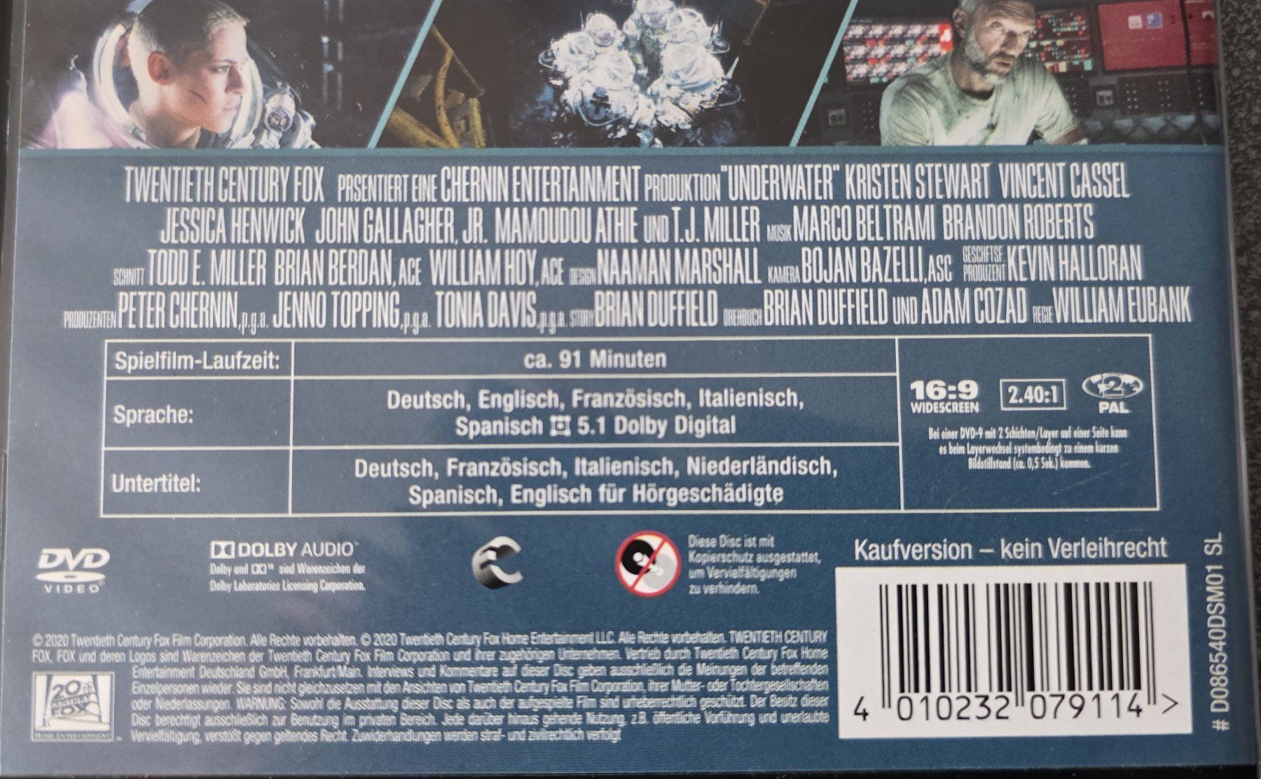 Tutti i DVDs: DVD Underwater / Kristen Stewart – Usato da Oetwil am See venduto da fineli2 1