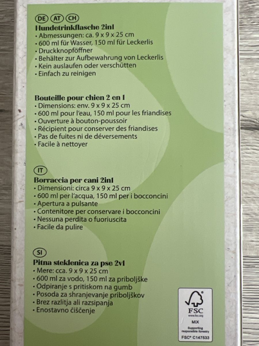 Borracce & Thermos: Hundetrankflasche 2in1 600ml neu – Nuovo e nell'imballaggio originale da Villmergen venduto da Elcus7 4