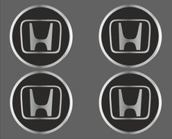 Honda Nabendeckel 3D Aufkleber Sticker 48mm 4er Set