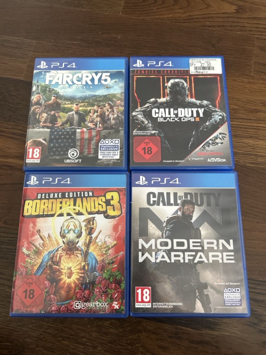 Giochi: 4x PS4 Spiele – COD, Far Cry 5 & Borderlands 3 – Usato da Schmitten FR venduto da jan.ackermann