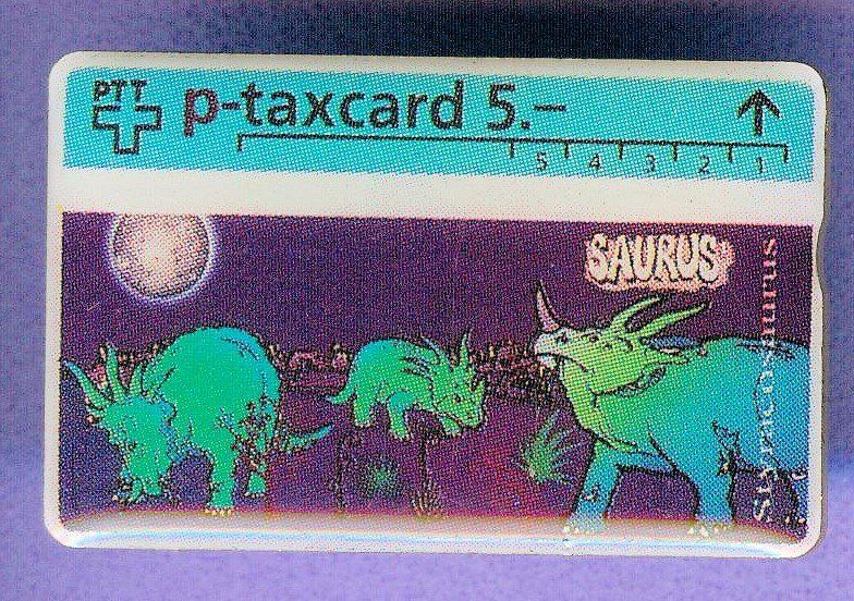 Plaketten & Abzeichen: PTT   taxcard  SAURUS – Gebraucht aus Winterthur von Sammleroase