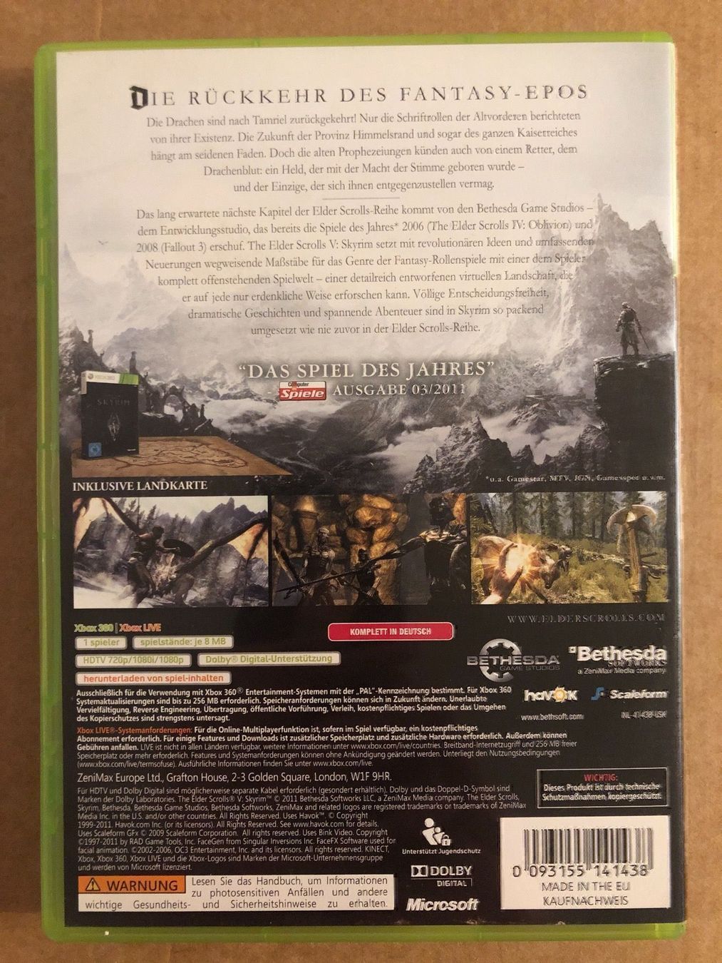 Microsoft Giochi: Elder Scrolls Skyrim für Xbox 360 – Usato da Kestenholz venduto da Mad18 1