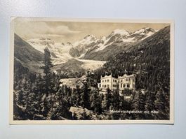 ALTE ANSICHTSKARTE, Morteratschgletscher mit Hotel