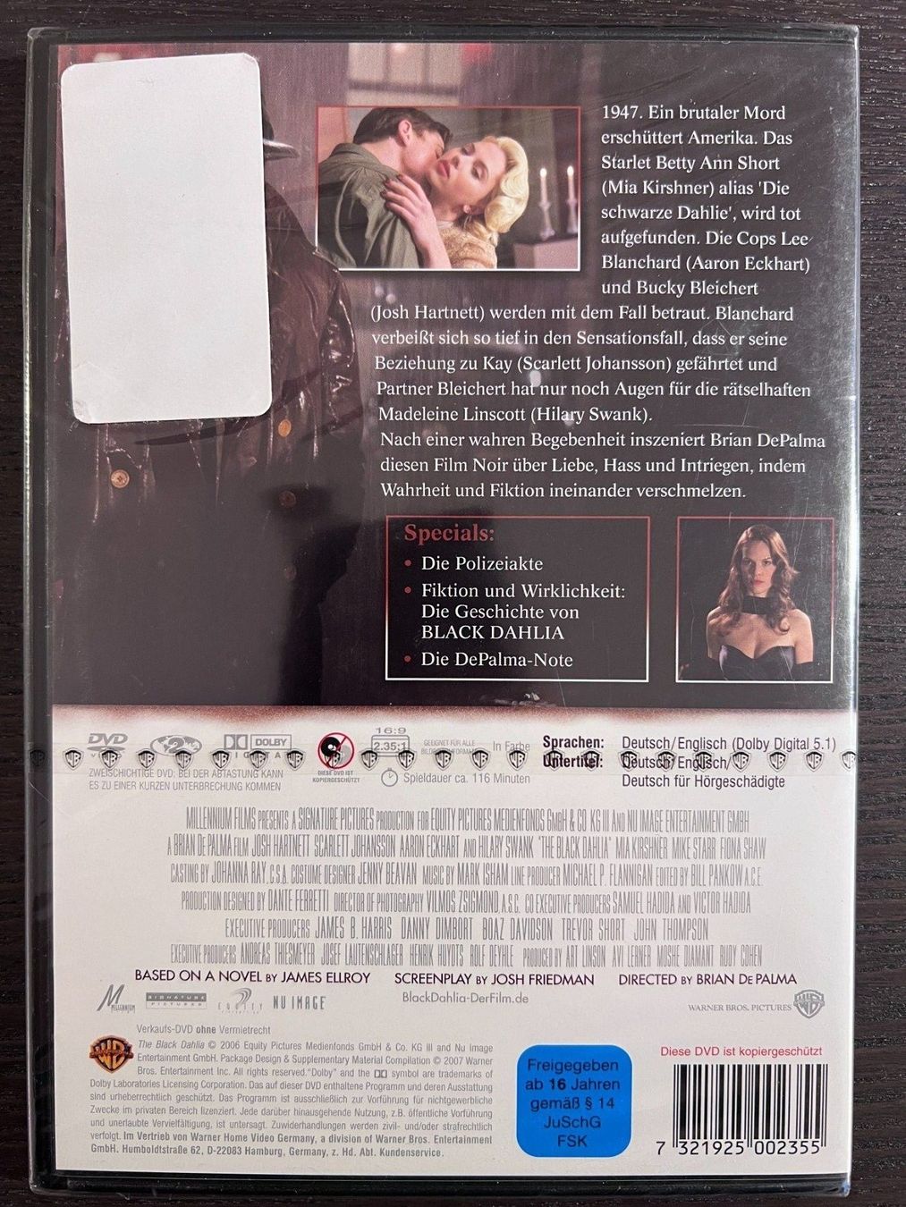 Tutti i DVDs: Black Dahlia – Nuovo e nell'imballaggio originale da Zürich venduto da FilmFreunde 1