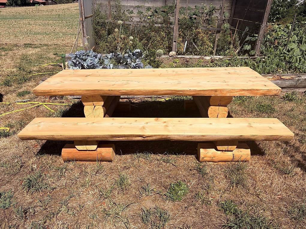 Set di tavolo e panche: Gartentisch-Bankkombination Blockbau – Nuovo (secondo la descrizione) da Heitenried venduto da Sonata72 1