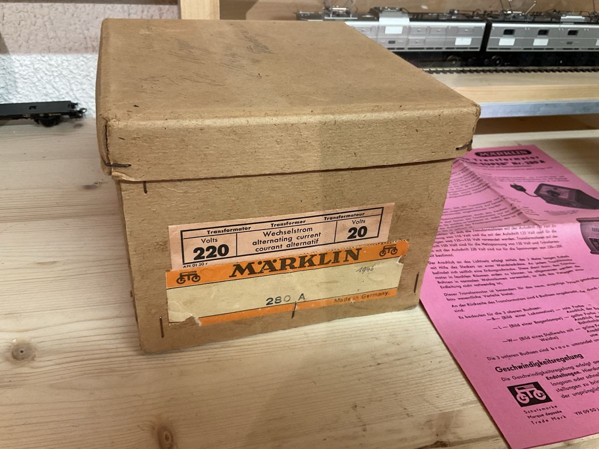 Märklin Modellini di ferrovie: Trafo 280 A Nr. 1 – Usato da Wald ZH venduto da Sbbemilio 1