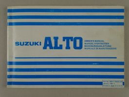SUZUKI ALTO BEDIENUNGSANLEITUNG 1981