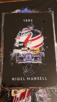 Nigel Mansell Champion F1 1992 Blechschild