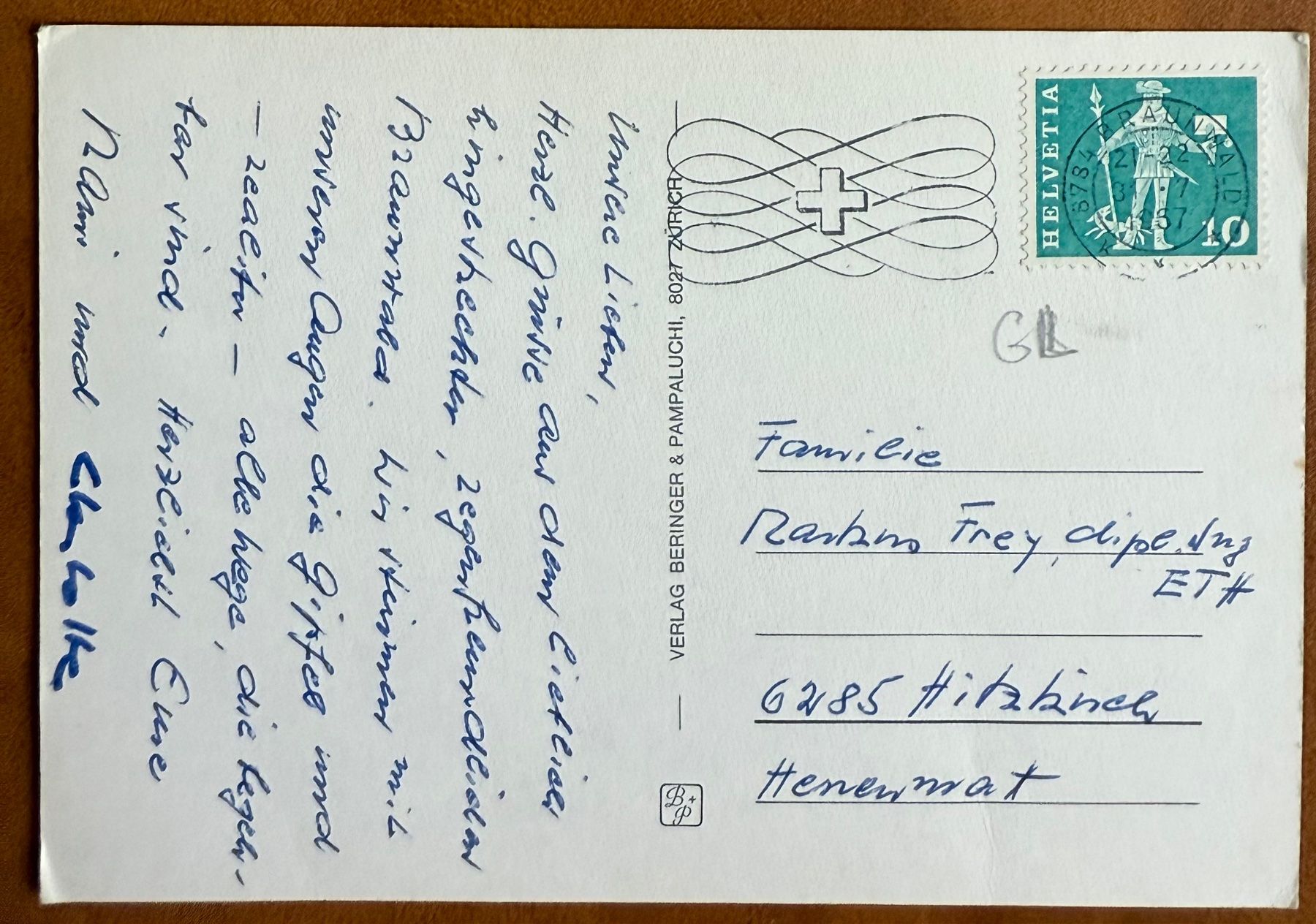 Ansichtskarten: Braunwald - blick ins Linthal  1967 – Gebraucht aus Lutry von Ediego 1