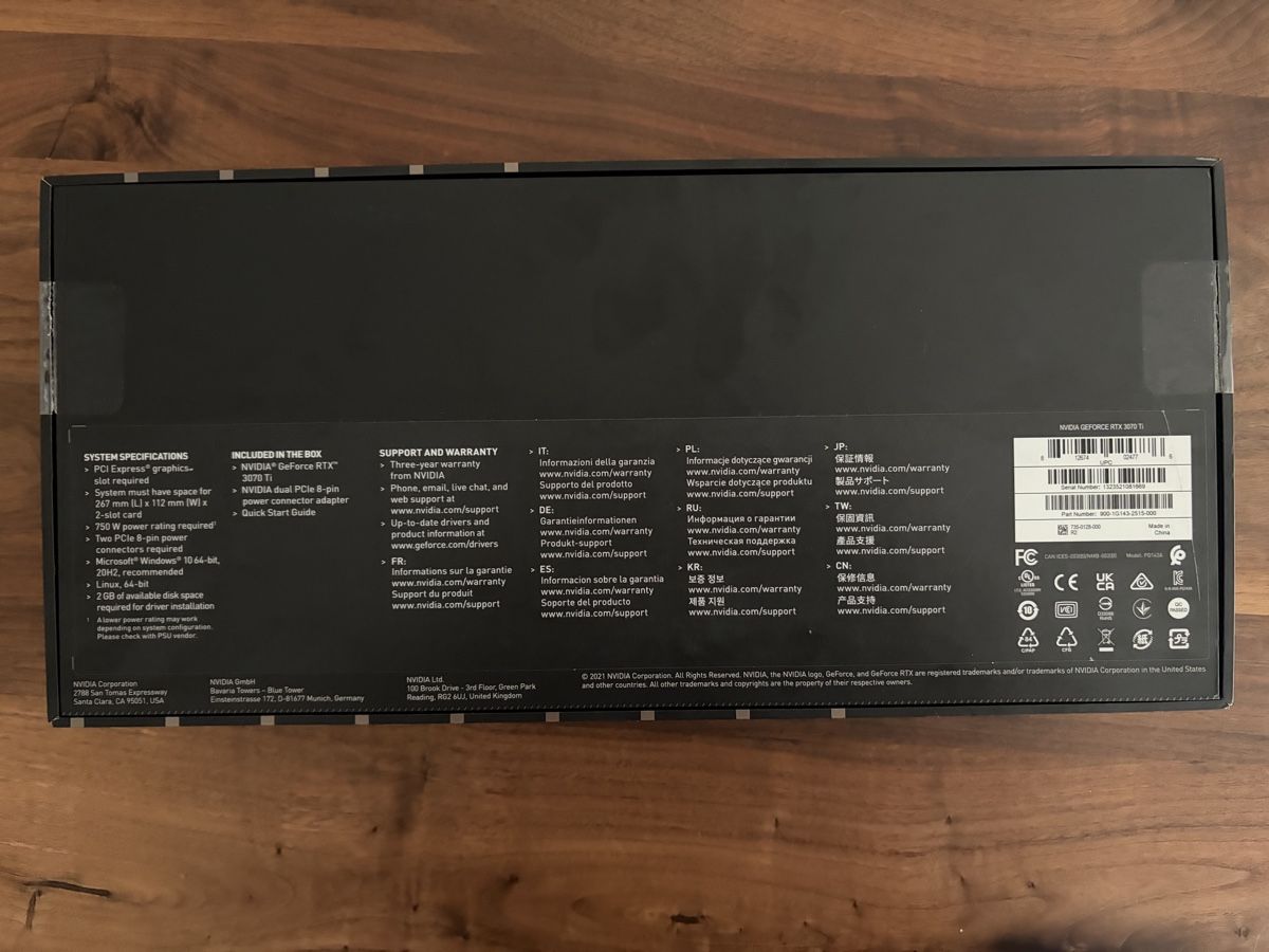 Nvidia Cartes graphiques: Nvidia RTX 3070 Ti Founders Edition – D'occasion à Affoltern am Albis par col_5cyk 4