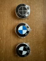BMW Felgendeckel 68mm 2er Set Neu Schwarz Blau Weiss