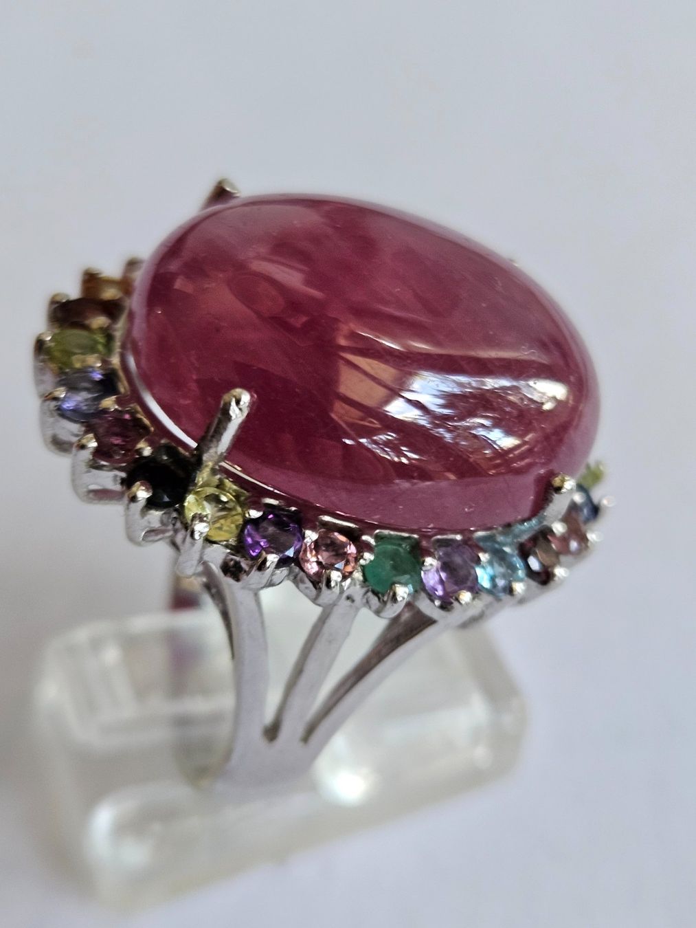 Anelli: Ring mit grossem Rubin edelsteinumrandet Grösse 56 – Nuovo (secondo la descrizione) da Zürich venduto da benedikt12 5