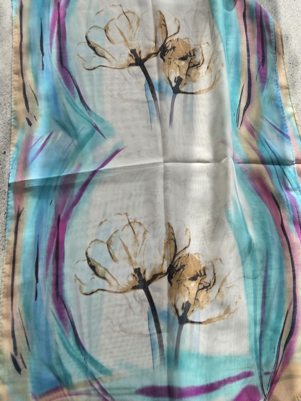 Foulards & écharpes: Seidenschal 46 x 150 cm – Neuf avec emballage d'origine à Frauenfeld par Schenken-mit-Herz 2