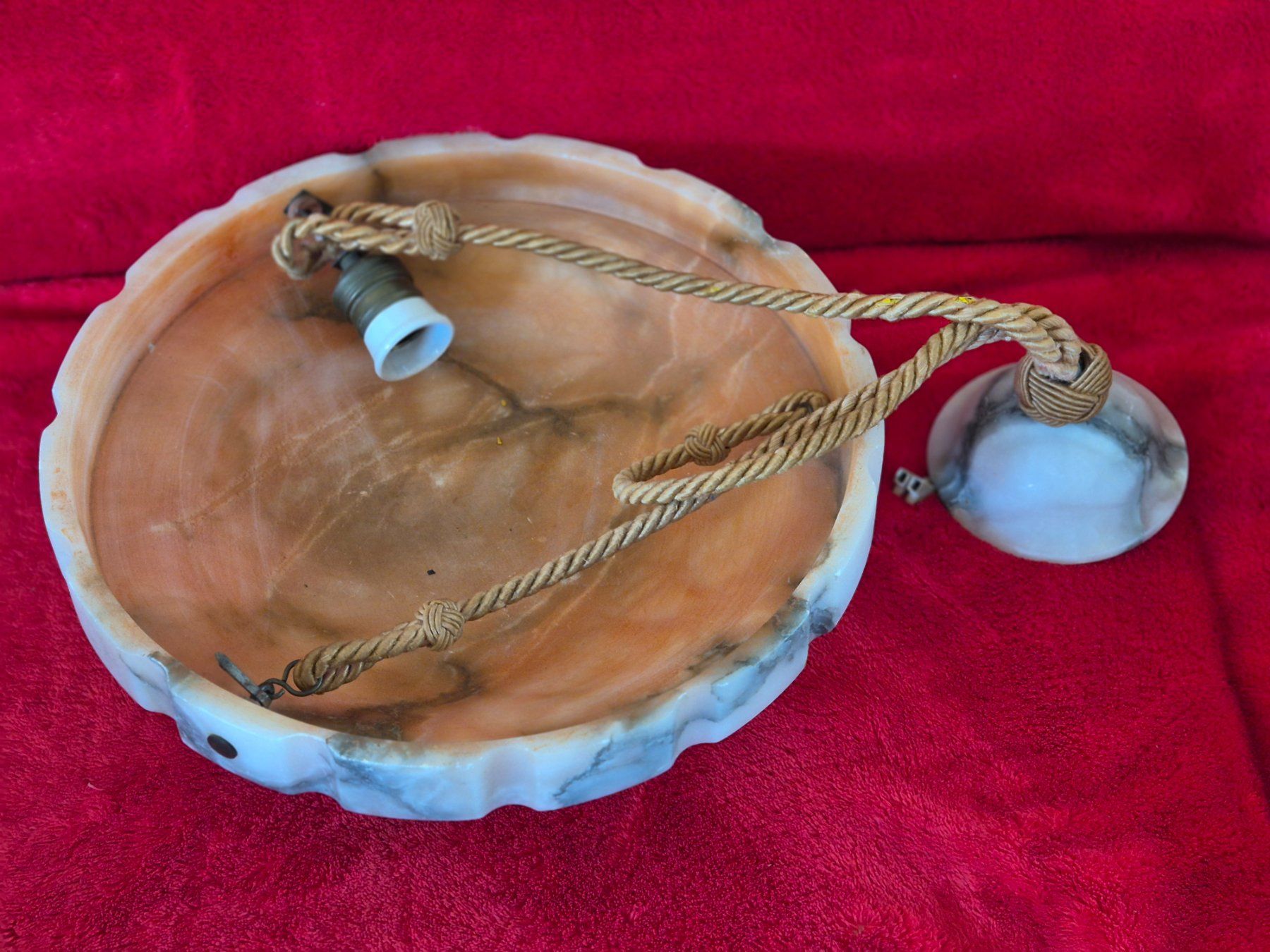 Lustres & lampes de plafonds: Vintage Alabaster Deckenlampe 35 cm – D'occasion à Monthey par McAuthor 9