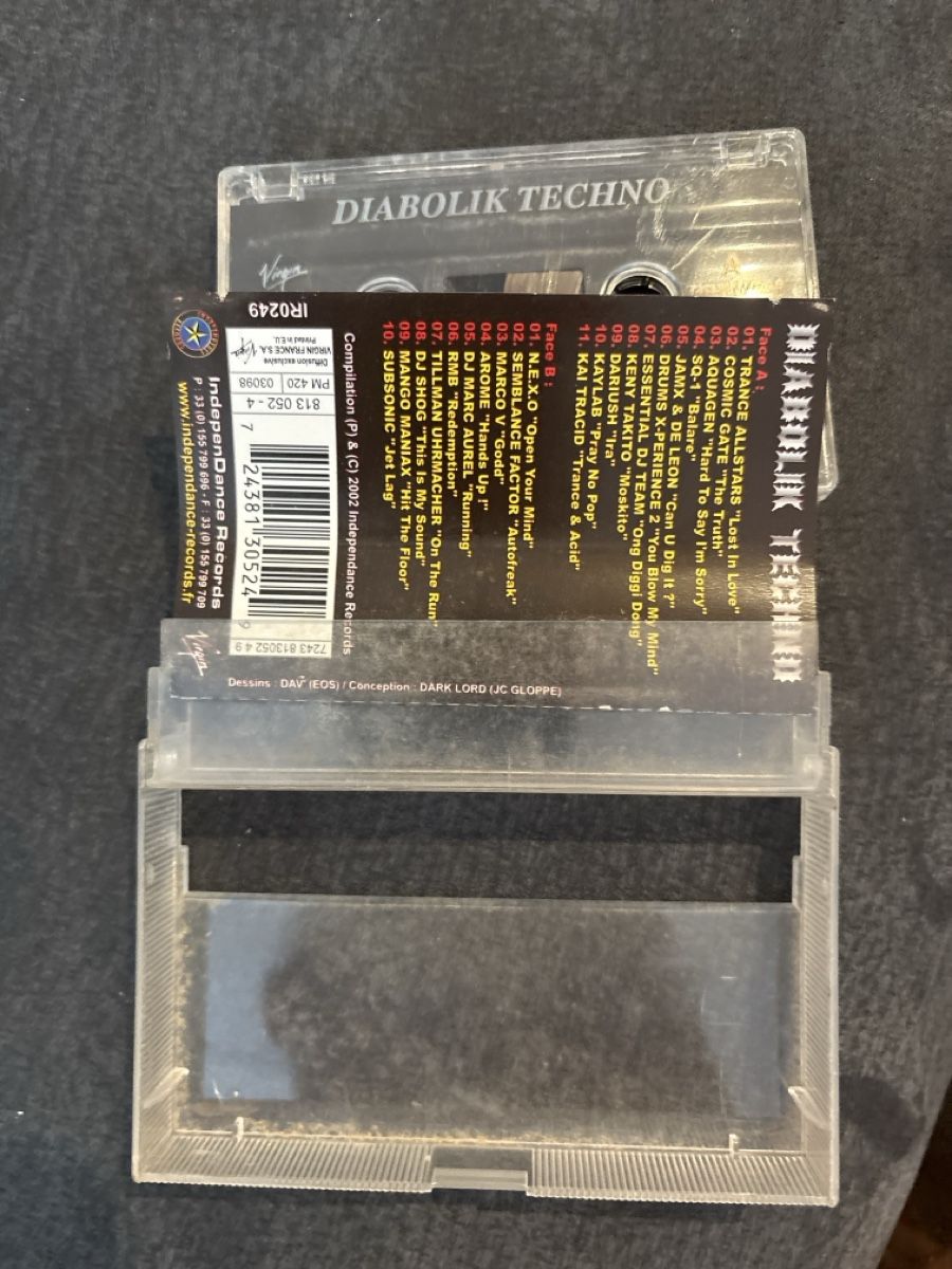 Kompaktkassetten: Cassette Diabolik Techno compilation 2002 bon état – Gebraucht aus Carouge GE von irma016 1