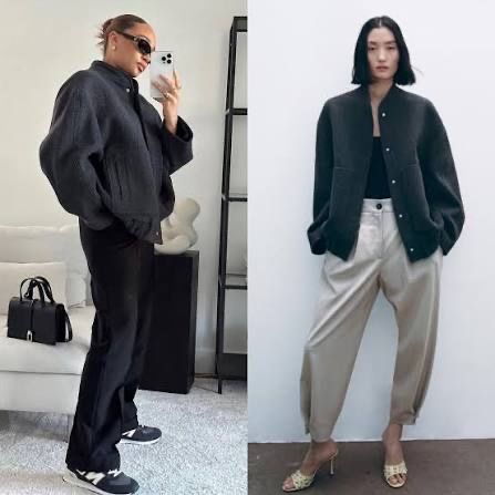 Zara Giacche: Zara Bomber Jacket Wool Blend Dark Grey Size M/L – Usato da Glattpark(Opfikon) venduto da der_dh8z 2