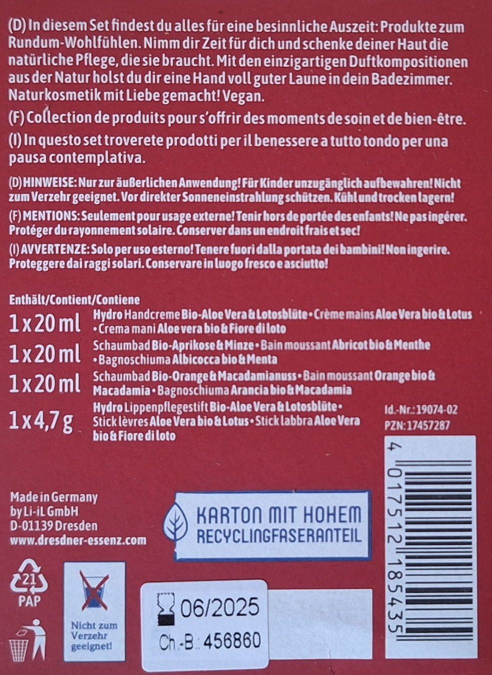 Altro per la cura del corpo: Dresdner Essenz Geschenkset Besinnliche Auszeit, NEU & OVP – Nuovo e nell'imballaggio originale da Worb venduto da geo_zbd8 6