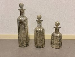 Deko-Flaschen silber