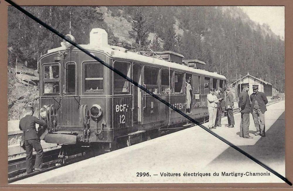 Châtelard Bahnhof. Triebwagen. Bahn MartignyChamonix. Kaufen auf Ricardo
