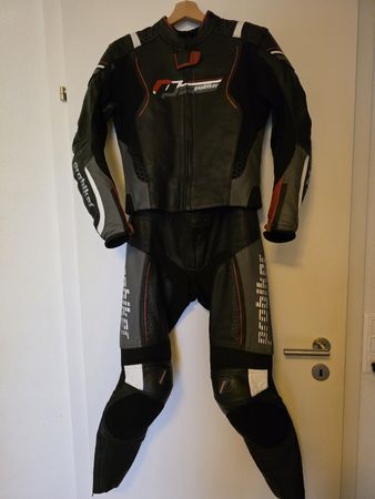 Kombianzug Leder Probike Damen Grösse 38 Schwarz Rot