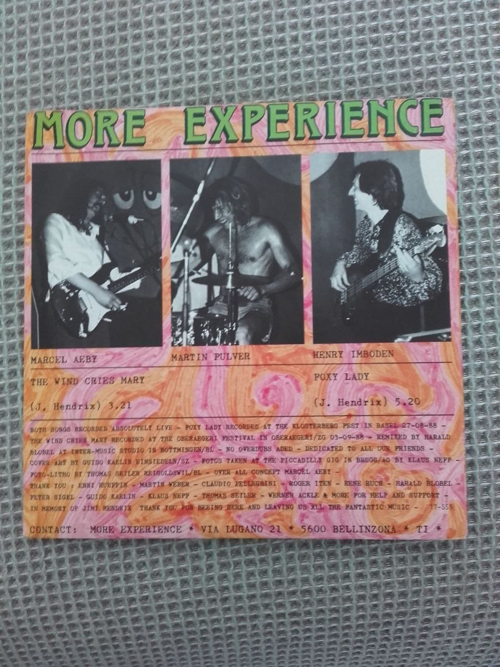 Dischi in vinile: More Experience - Live (1988) Single – Usato da Sempach venduto da Allmusic 1