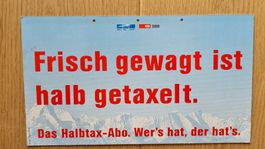 SBB Werbung in Zügen, Halbtax-Abo, 1993