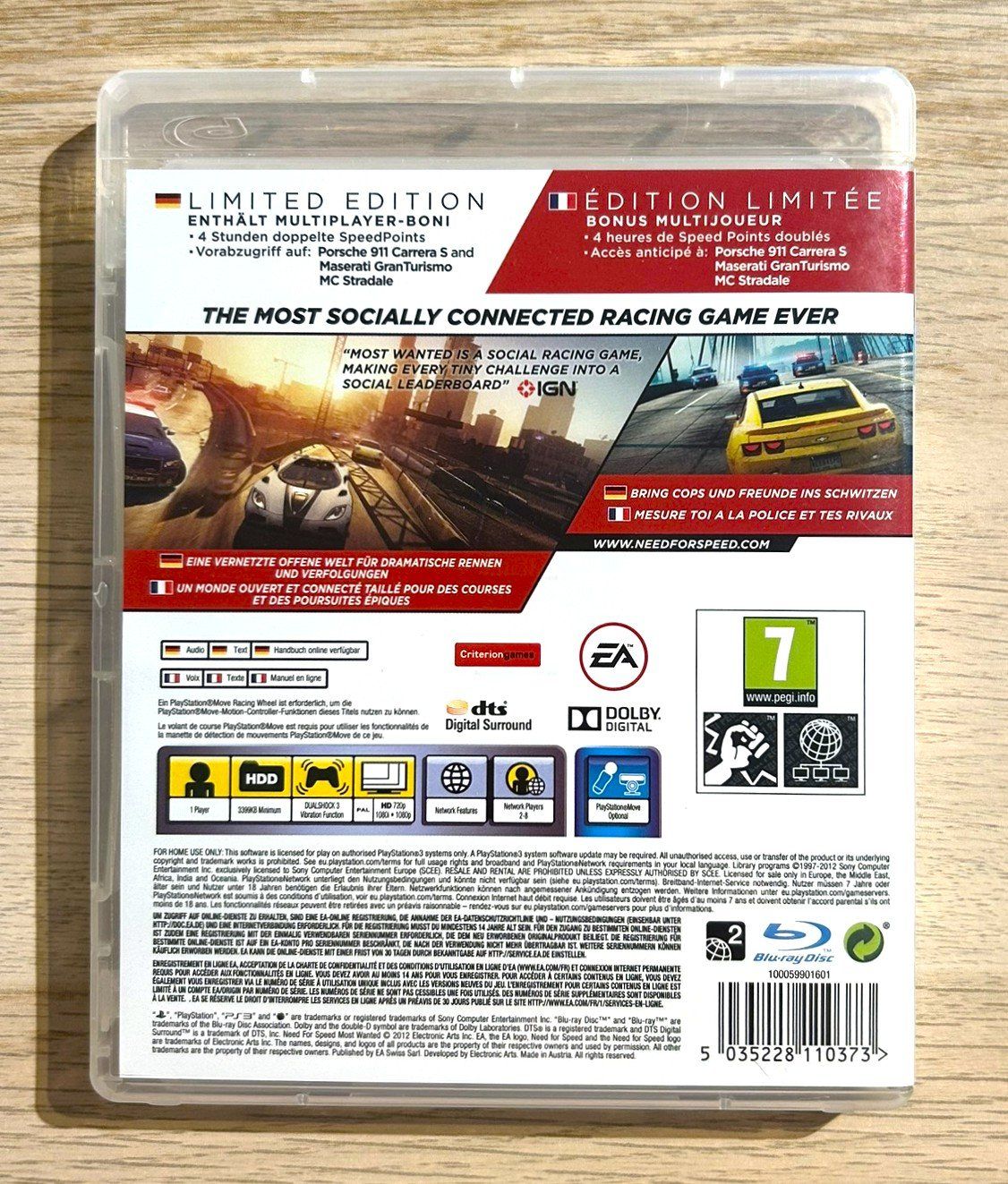 Sony Giochi: Need for Speed Most Wanted Limited Edition PS3 – Usato da St. Gallen venduto da Alpine.Arcade 1