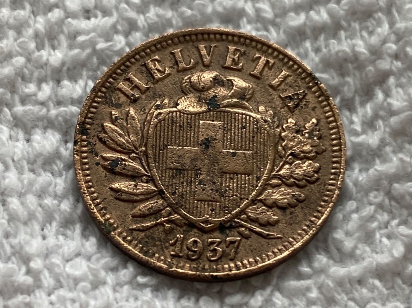 Tutti le monete: 2 centimes/rappen 1937 – Usato da Nyon venduto da Ilmi09