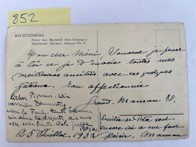 Cartoline postali: alte Ansichtskarte Rechtenberg, 1932 – Usato da Niederwil AG venduto da dahu75 1
