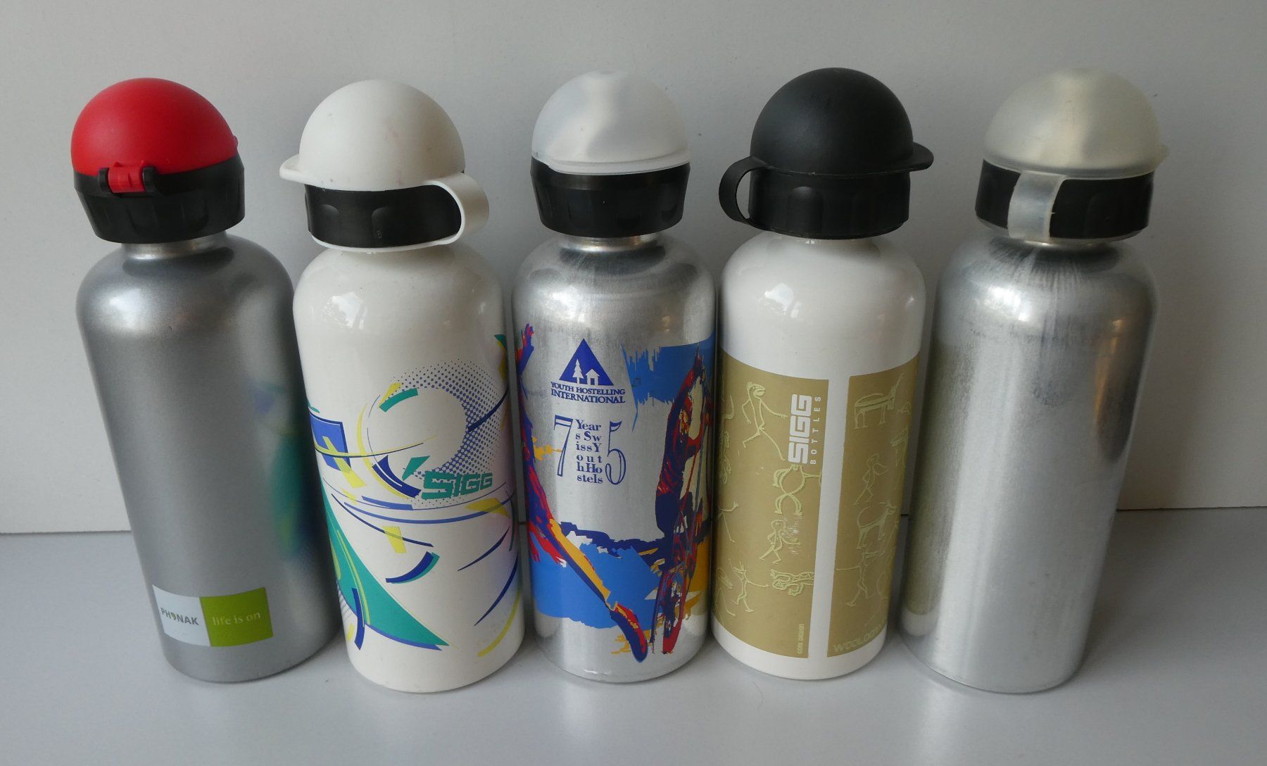 Sigg Borracce & Thermos: 5 SIGG Alu-Trinkflaschen, Bottles, Millenium Inline Cup, – Usato da Frauenfeld venduto da Astra13 1