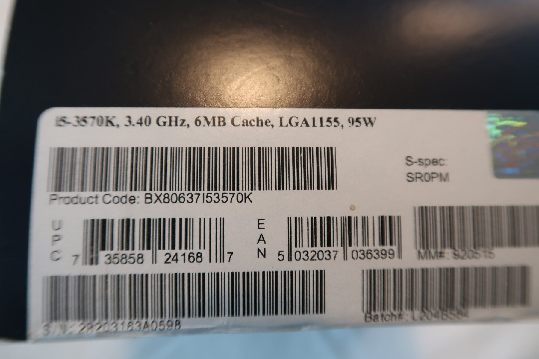 PC: CPU intel CORE i5-3570K – Usato da Hurden venduto da Barth23 5