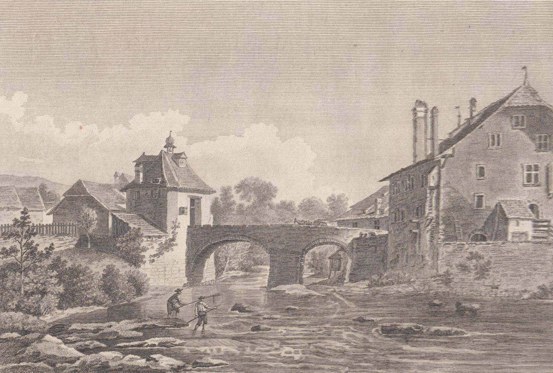 Posters & Illustrations: AUGST, BASELLAND, KUPFERSTICH 1788 – Antique à Grüningen par Kartensammler 2