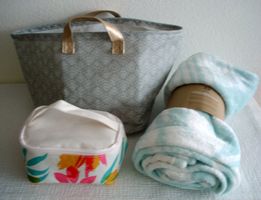 Kuschel, Wohlfühl-Decke & Design-Korb  & Kosmetiktasche