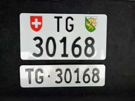 Kontrollschild TG 30168 - Top Zustand, Thurgau