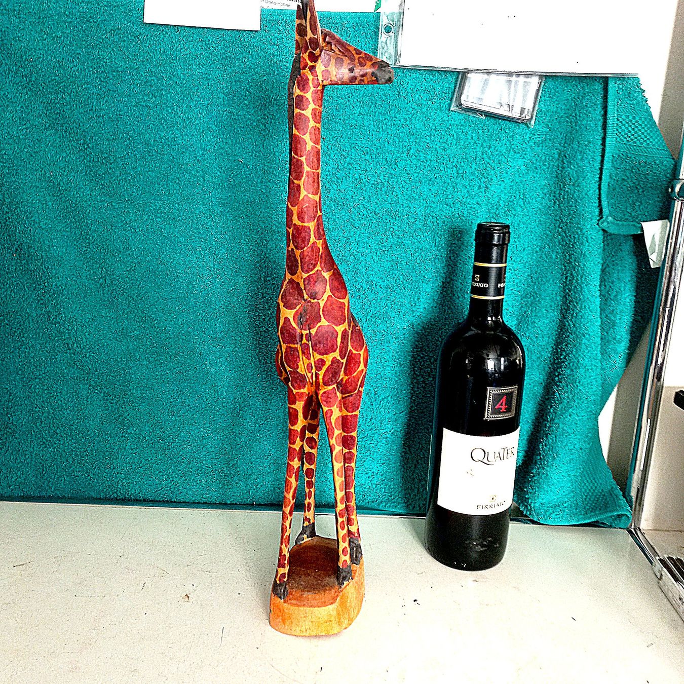 Statuette: Giraffe aus Holz geschnitzt 45cm – Usato da Baar venduto da 2cvbaar 1