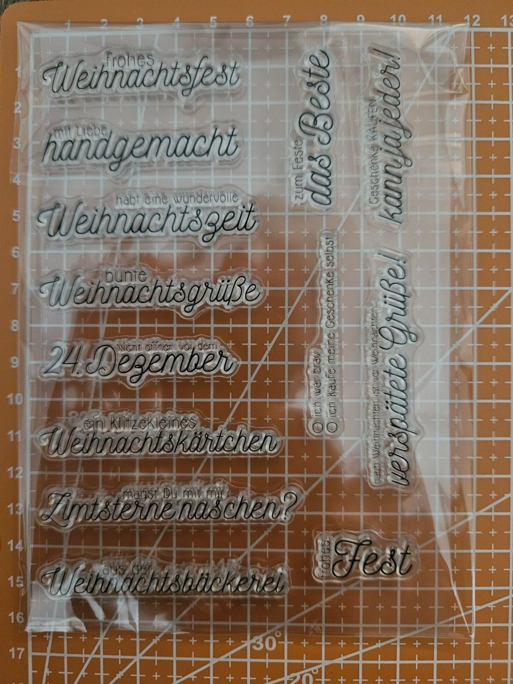 Timbri: Silikonstempel Nr.499, Weihnachten, Texte – Nuovo e nell'imballaggio originale da Gretzenbach venduto da Fliegepilz56 1