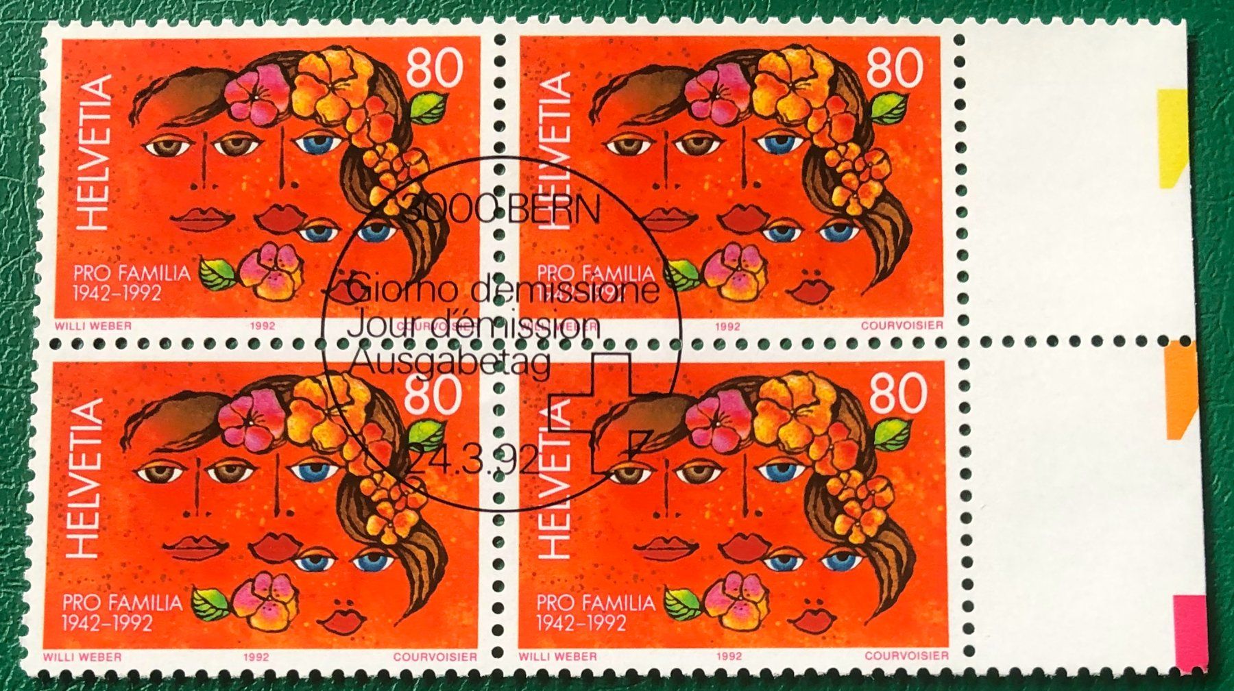 Tutti i francobolli: 4 er Block Nr. 824 mit ETStempel Bern – Usato da Aarau venduto da Billa007