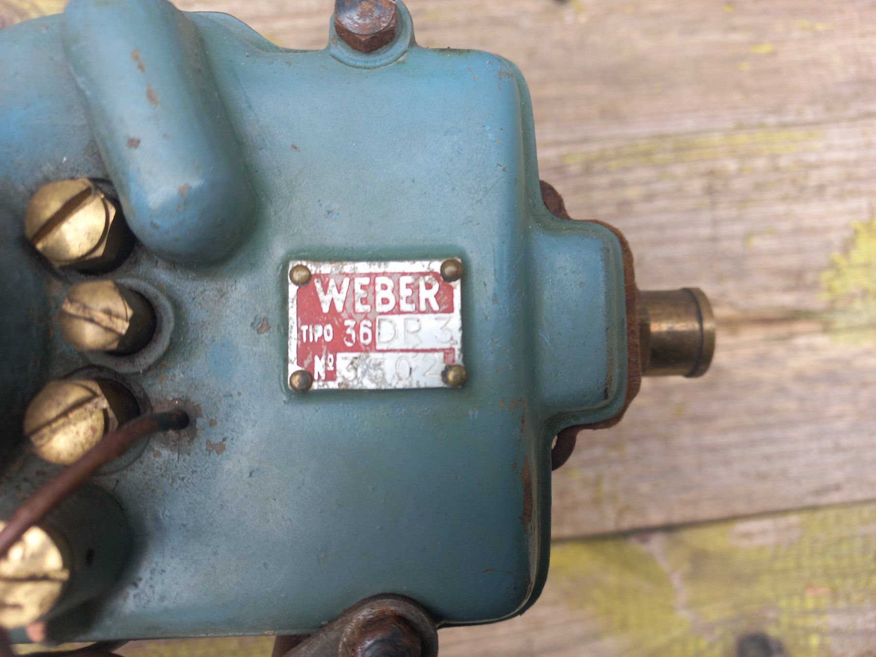 Tutti pezzi di ricambio auto: rarer Oldtimer Messing / Bronze Vergaser WEBER Tipo 36 DR3 – Usato da Dulliken venduto da Dullikenlerchclassic 6