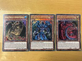 Yu-Gi-Oh Karten 3 Stück, Hamon, Raviel, Uria